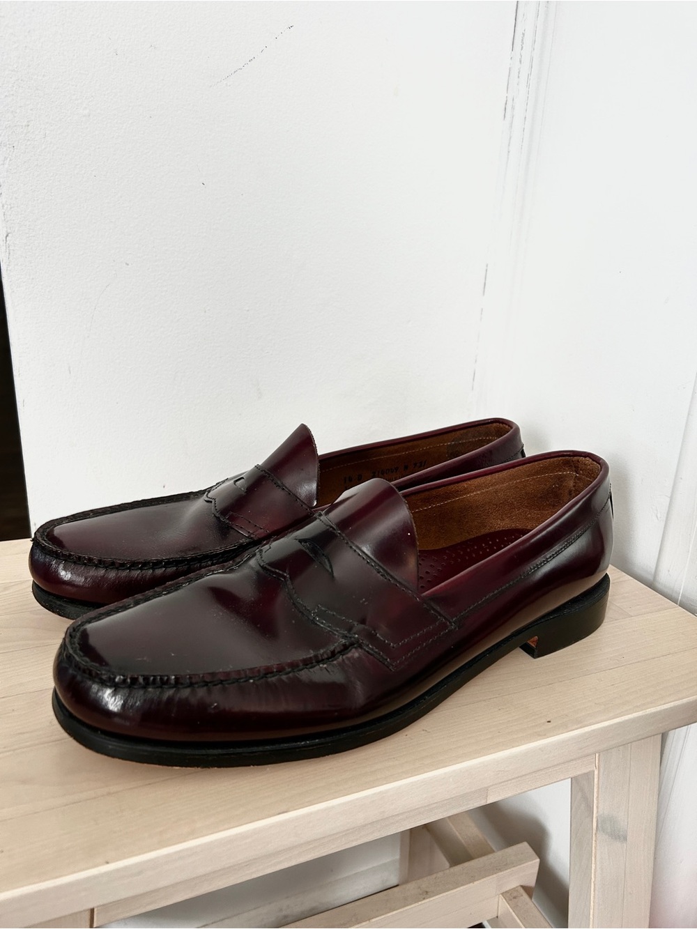 BASS Weejun Penny Loafers Burgundy Men's 14 Classic Academic Tailored Preppy